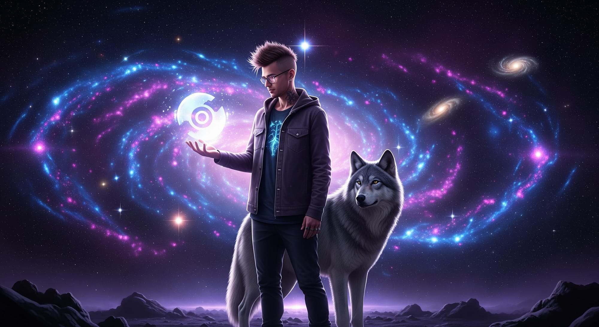 Narvuk with his friend wolf