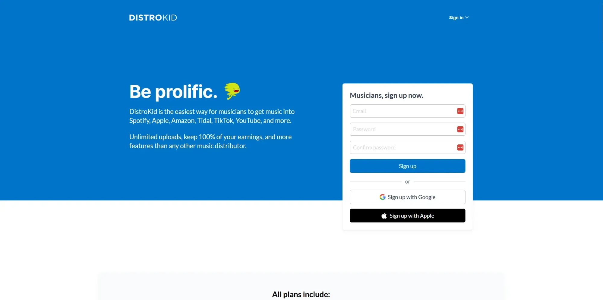 DistroKid Website