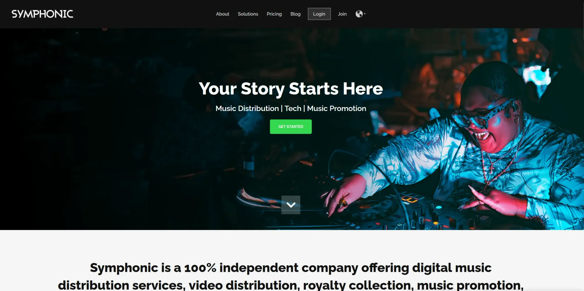 Symphonic Distribution Website