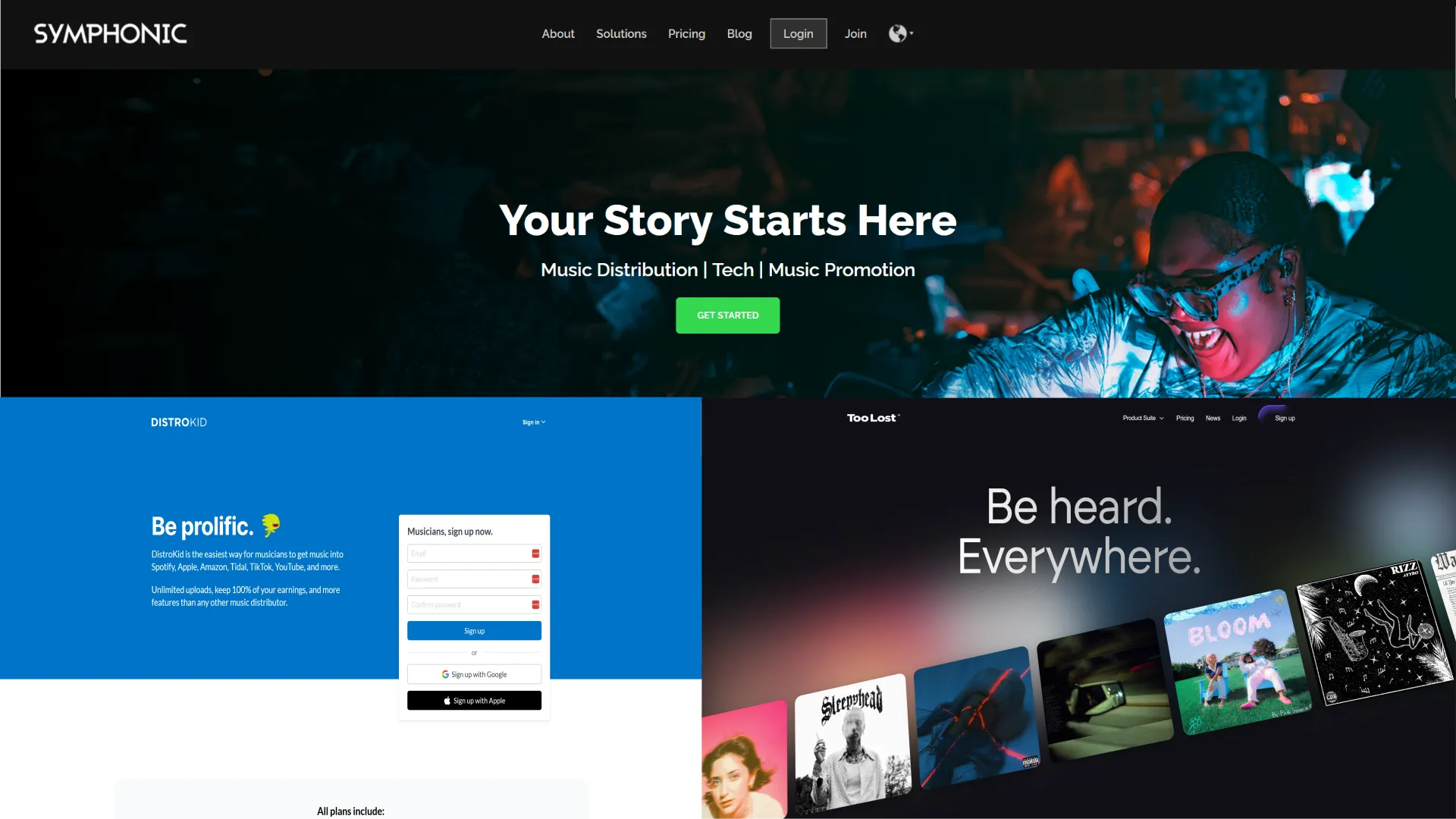 Symphonic vs DistroKid vs TooLost