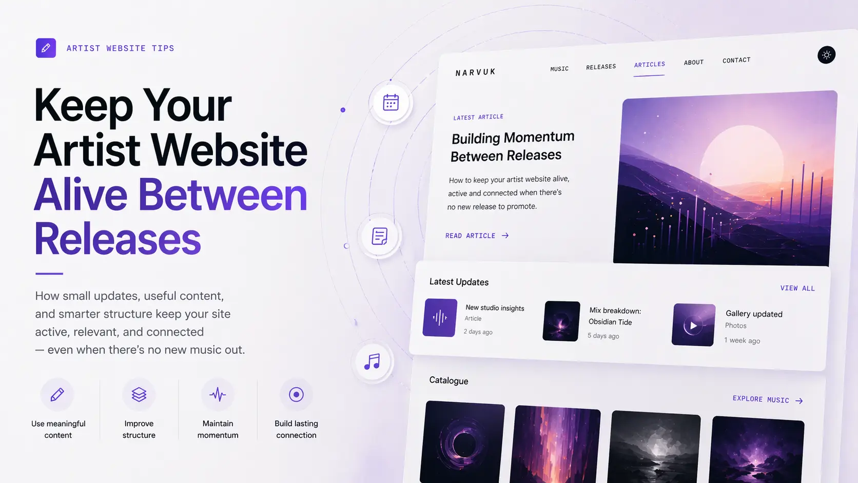 How to Keep Your Artist Site Feeling Alive Between Releases