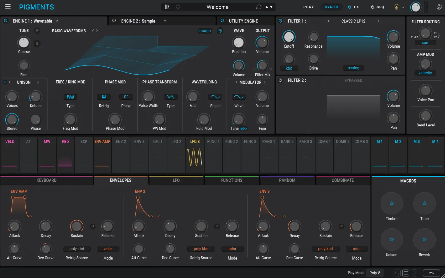 Pigments vst synth view