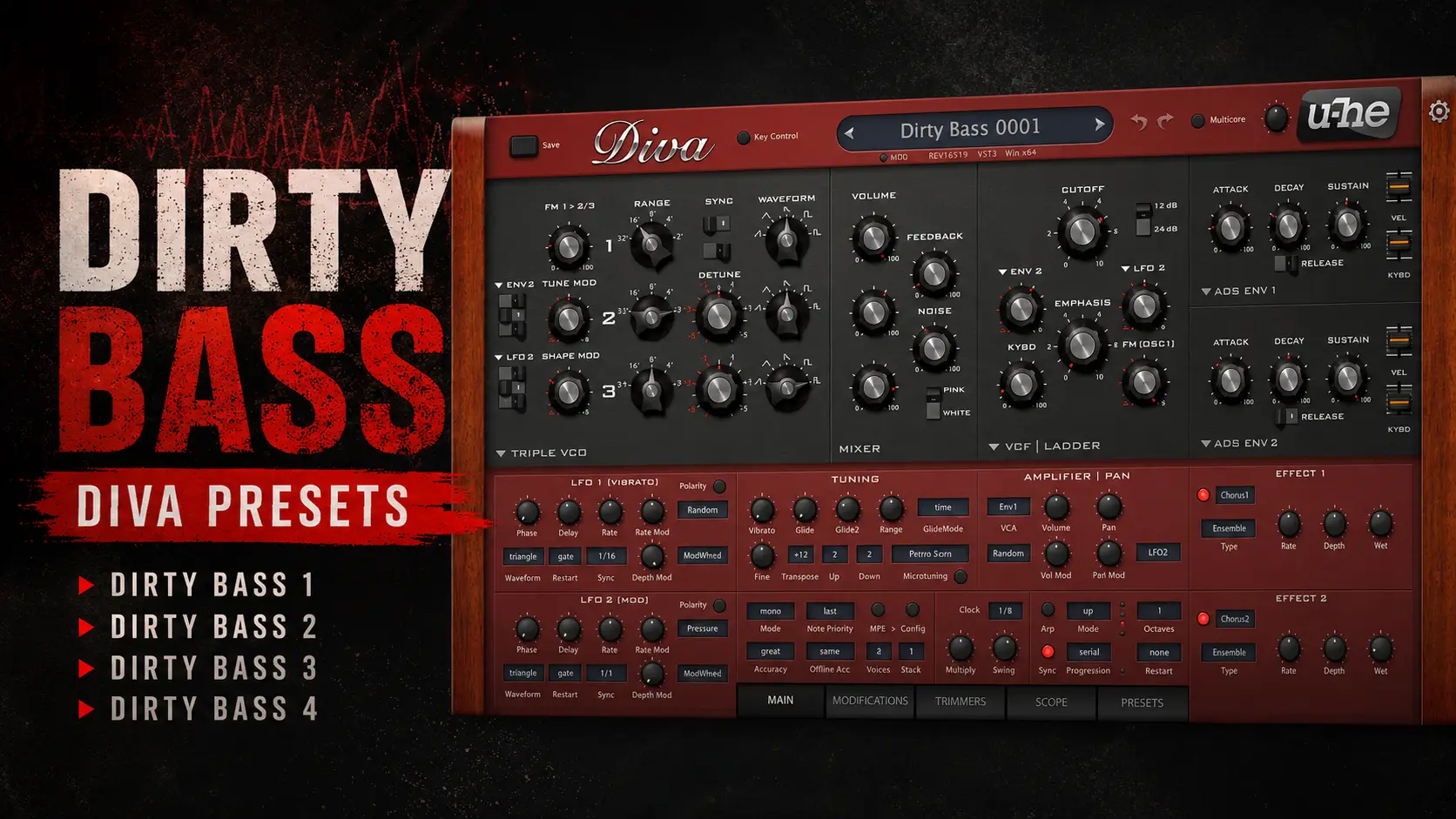 [Diva Presets] Dirty Bass 1-4