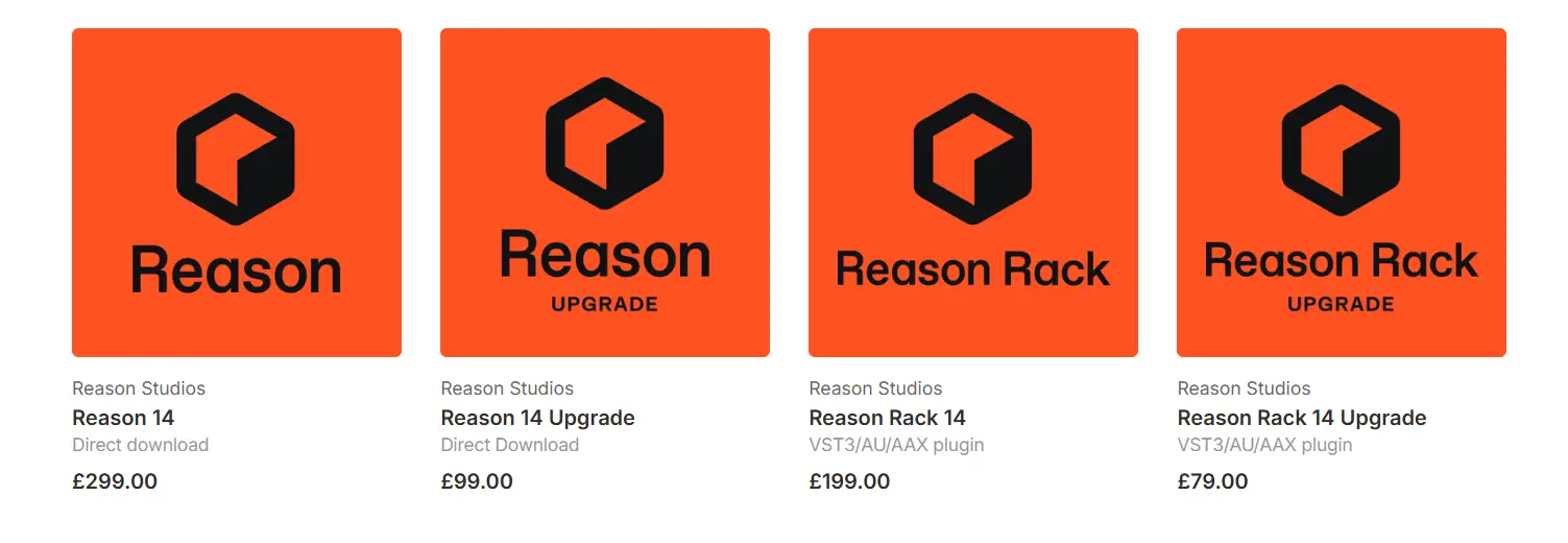 Reason 14 Pricing Table